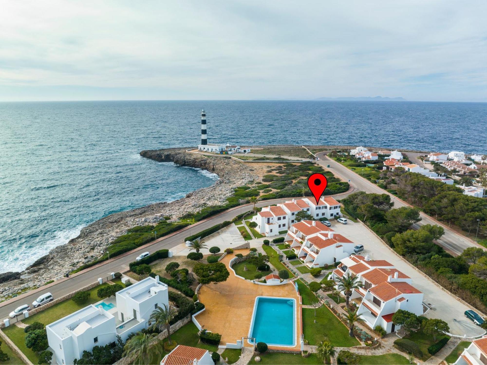 Vista Faro-Apartamento Con Balcon Que Mira Al Mar Cala en Bosc Eksteriør bilde
